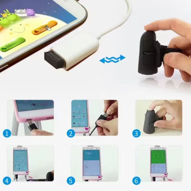 Mini Wireless Finger Ring Mouse – 2.4G & Bluetooth Compatible